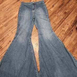 We The Free Light Blue High-Rise Flare Jeans